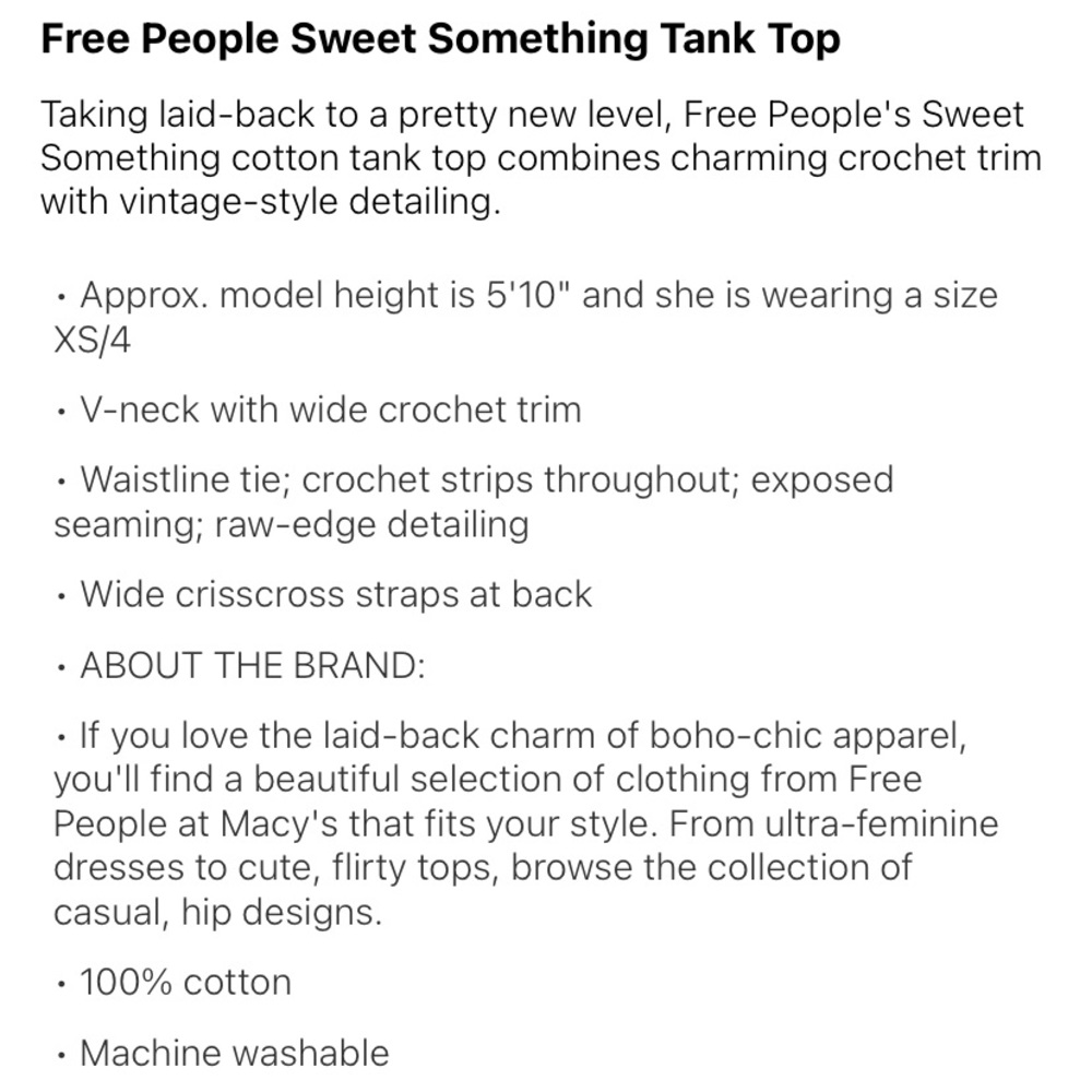 HOST PICK Free People Sweet Something Tank Top - Picture 4 of 4